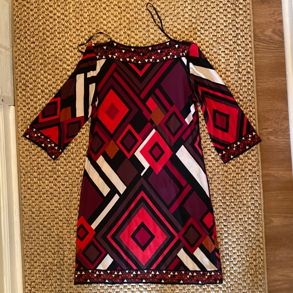 Sandra Darren Geometric Dress | 8p - Picture 4 of 6